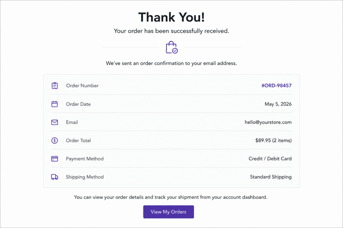 WooCommerce log out customers after checkout