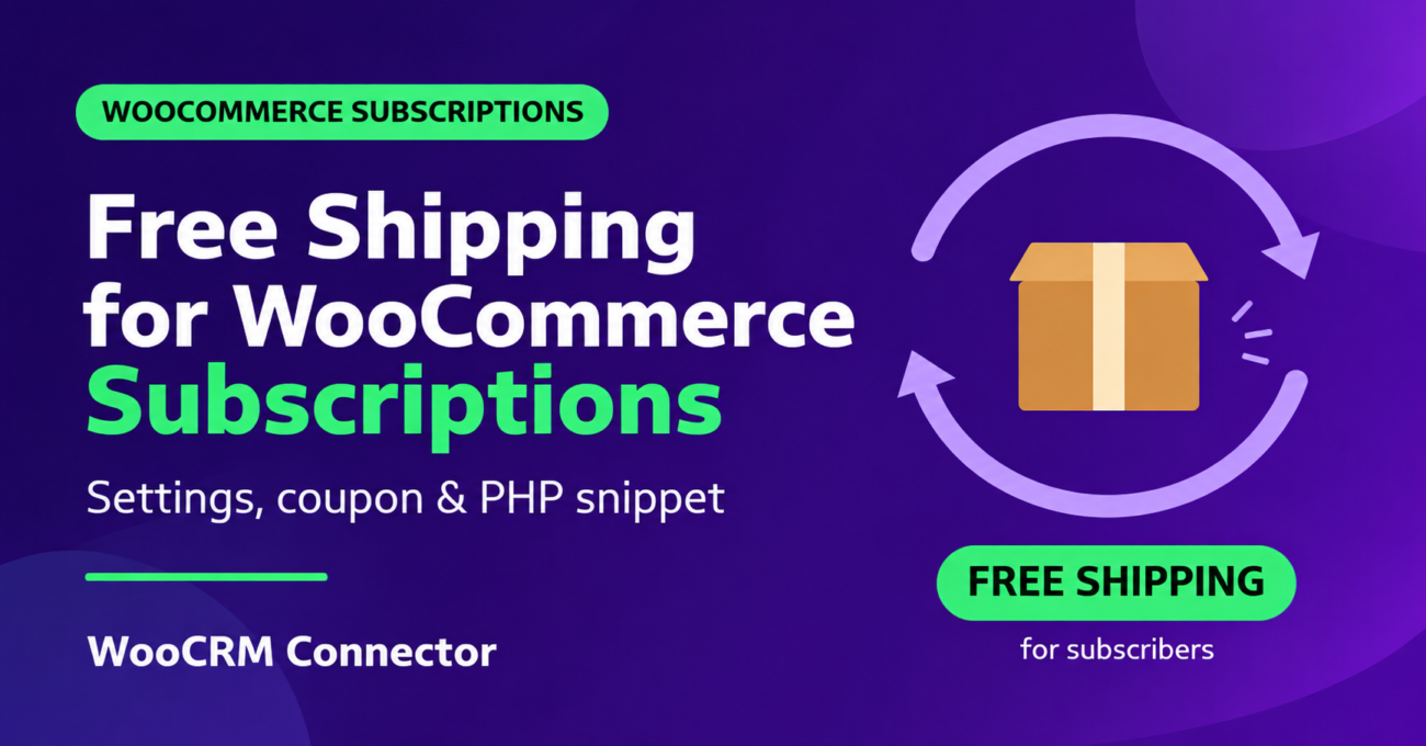 free shipping woocommerce subscriptions